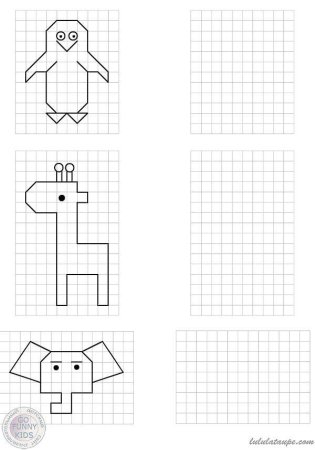 Рисунки по клеточкам Панда