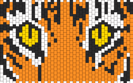 Тигр по клеточкам