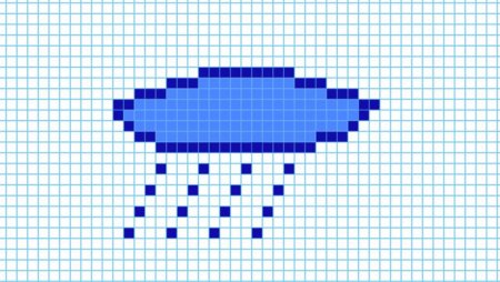 Рисование по клеточкам облачко