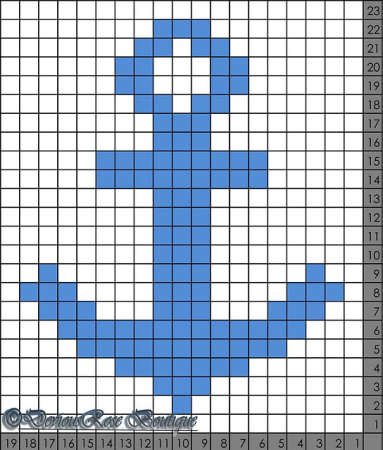 Крестик якорь