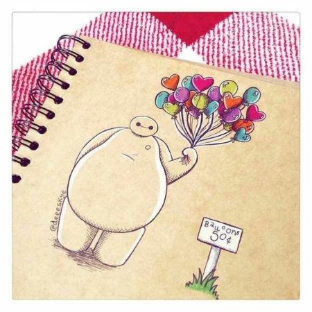 Милый рисунок на день рождения