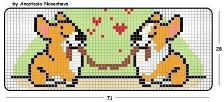 Схема фенечки с корги