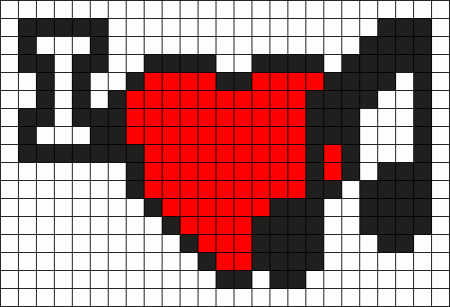 Рисунки по клеточкам любовь