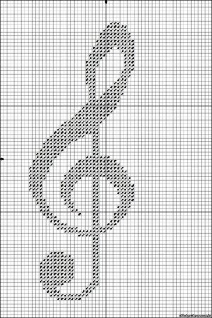 Скрипичный ключ рисунок