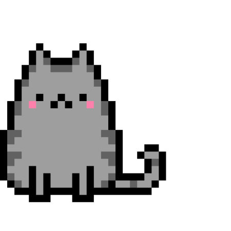 Рисунки по клеточкам кот