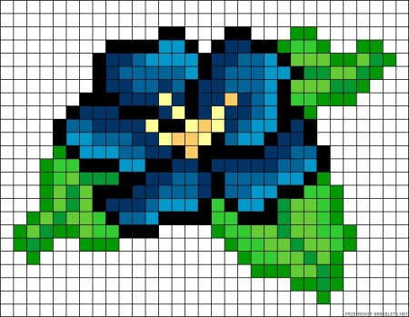 Рисование по клеточкам цветы