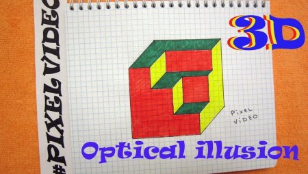 Рисование по клеточкам 3d