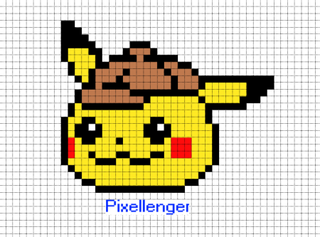 Пикачу по клеткам маленький