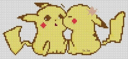 Рисунки по клеточкам аниме