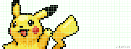 Схема фенечки Пикачу