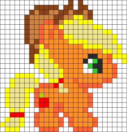 Рисунки по клеточкам пони