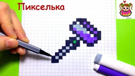 Пикселька рисунки по клеточкам майнкрафт