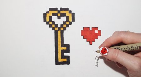 Рисунки по клеткам пикселька