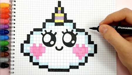 Рисунки по клеточкам лёгкие милые