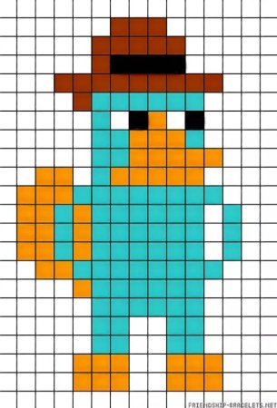 Рисунки по клеткам из мультиков