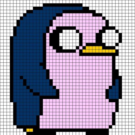 Рисунки по клеточкам персонажи