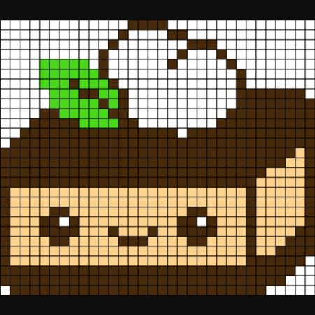 Кавайная еда по клеткам