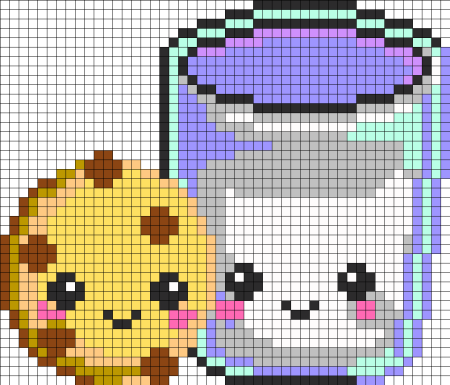 Рисование по клеточкам бургер