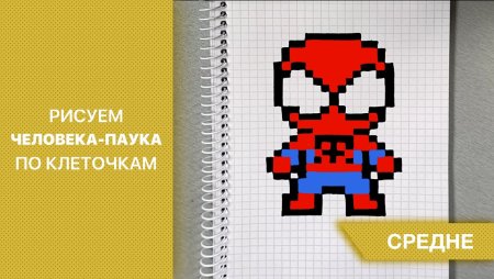 Рисовать по клеточкам человека паука