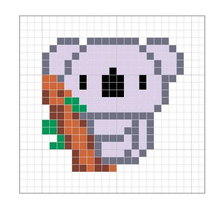 Коала пиксель арт