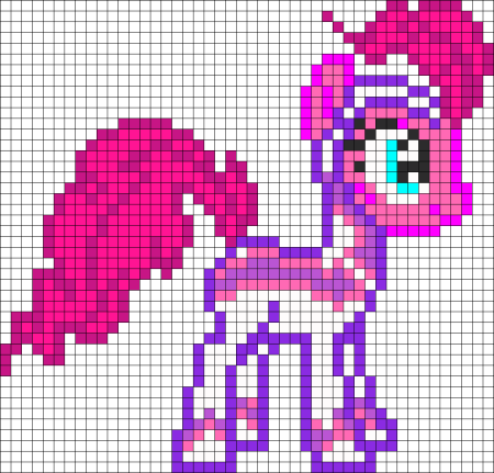 Рисунки по клеточкам пони Пинки Пай