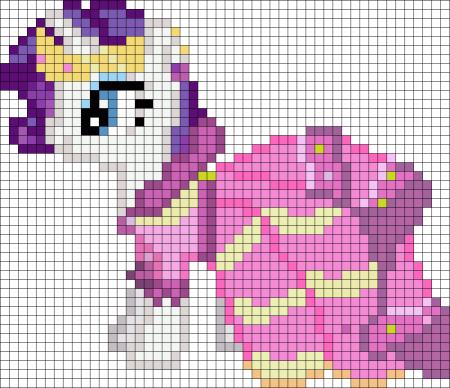 Рисование по клеточкам пони