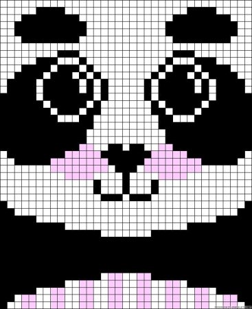 Рисунки по клеточкам Панда