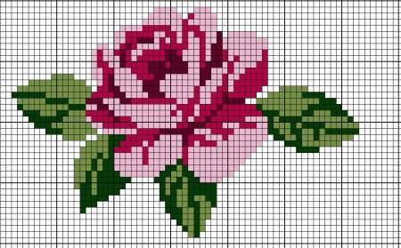 Рисование по клеточкам фиолетовый