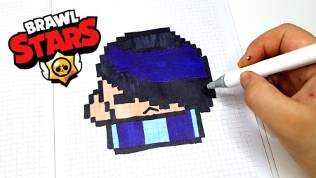 Эдгар из Brawl Stars по клеткам