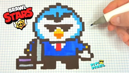 Фрэнк по клеточкам из БРАВЛ старс