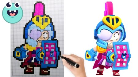 Сундук из БРАВЛ старса по клеточкам