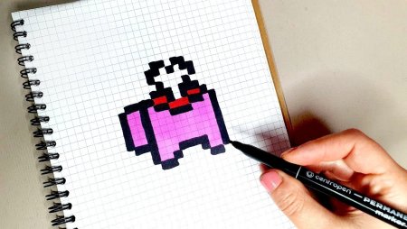 Амонг АС по клеточкам призрак