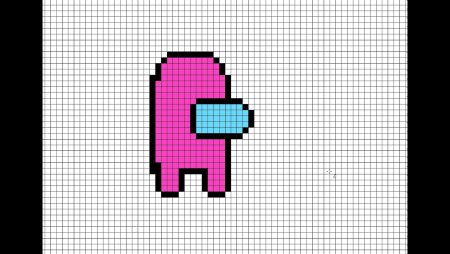 Рисунки по клеточкам маленькие амонг АС