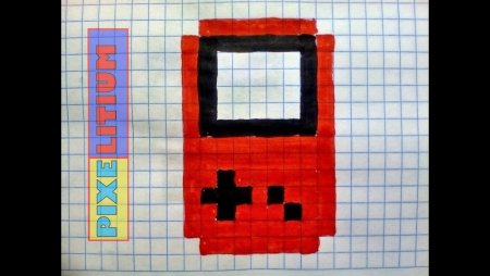 Рисунки по клеточкам телевизор