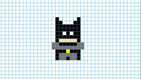 Рисование по клеточкам Бэтмен