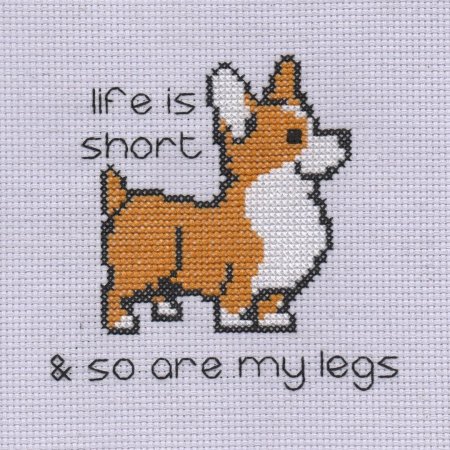 Схема вышивки крестом вельш корги