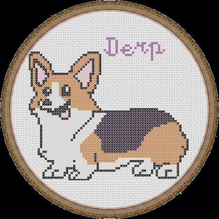 Вышивка крестиком Королевские корги