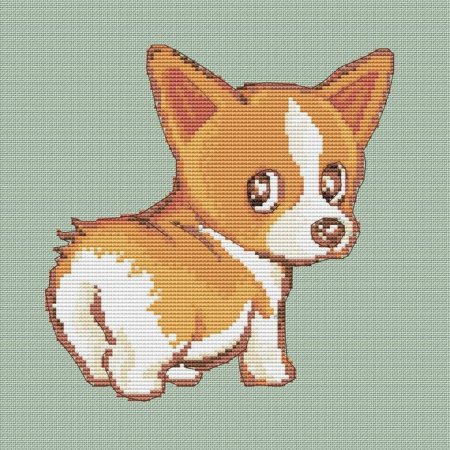 Корги по клеточкам