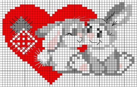 Вышивка крестом 14 февраля