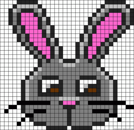 Рисование по клеткам заяц