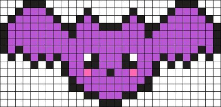 Рисунки по клеточкам фиолетовые