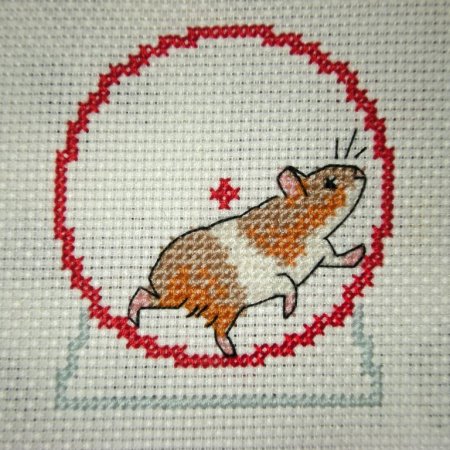 Схема вышивания мышки