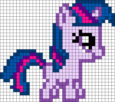 Рисунки по клеточкам пони