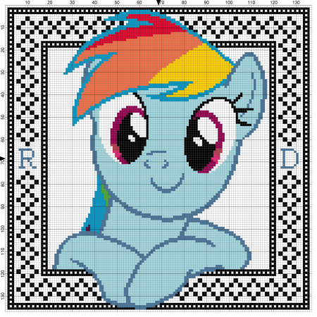 Радуга Дэш вышивка крестом