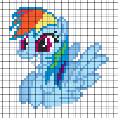 Рейнбоу Дэш вышивка