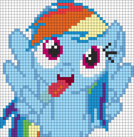 Вышивка крестиком Радуга Дэш