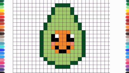 Авокадо по клеточкам