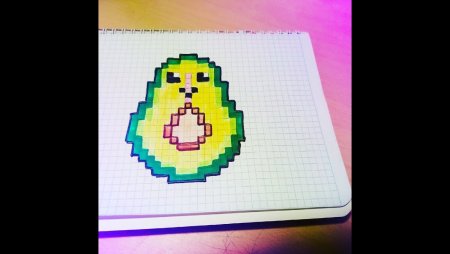 Авокадо по клеточкам