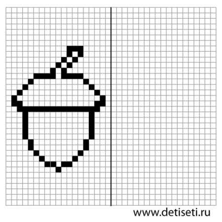 Рисунки по клеткам лёгкие