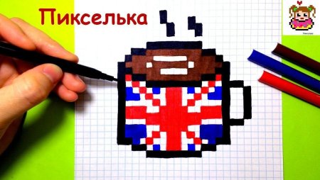 Кавайные рисунки по клеточкам